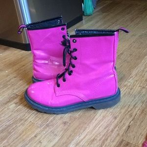 Pink Combat Boots
